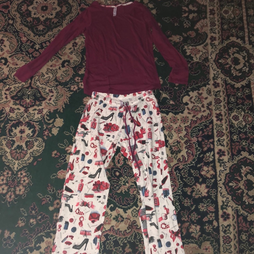 XS girls makeup/shoe/shopping pajama set